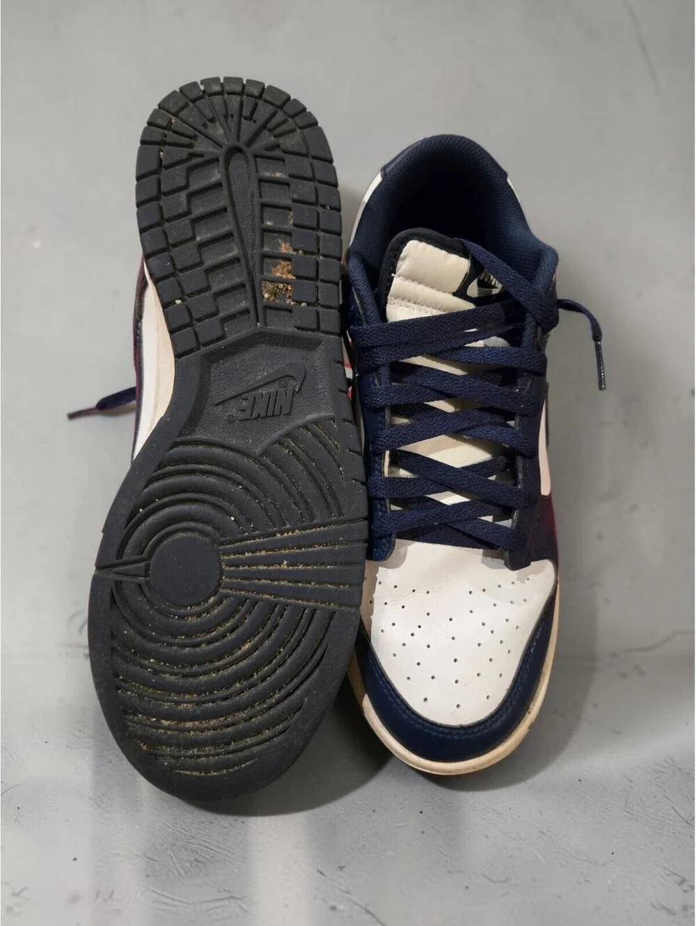 Nike Dunk Low Midnight Navy HF5441-107 Men's 10 White Blue no Box
